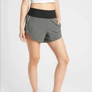 Athleta Ascender running short- herb olive - size 12